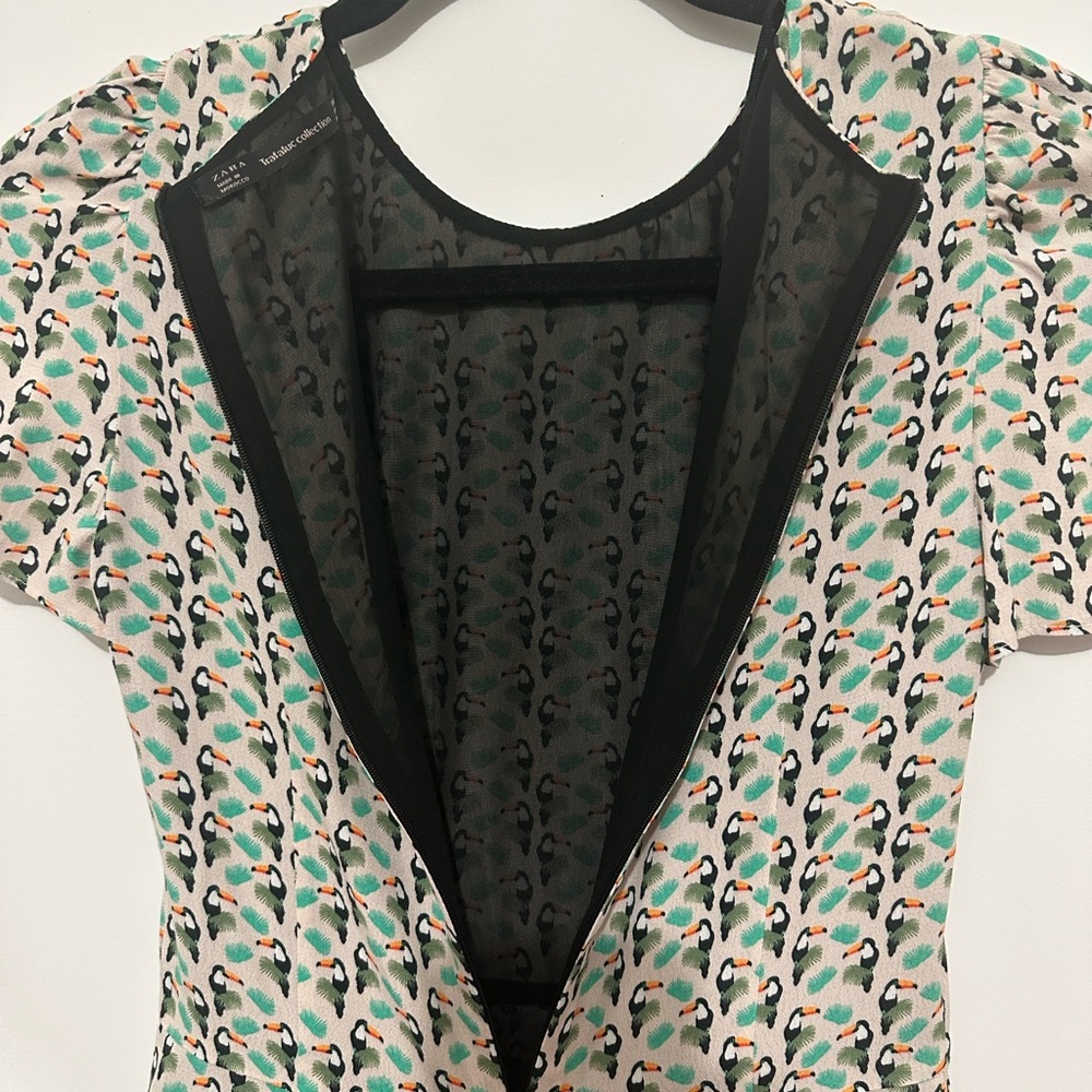 Zara Multicolor Patterned Mini Dress